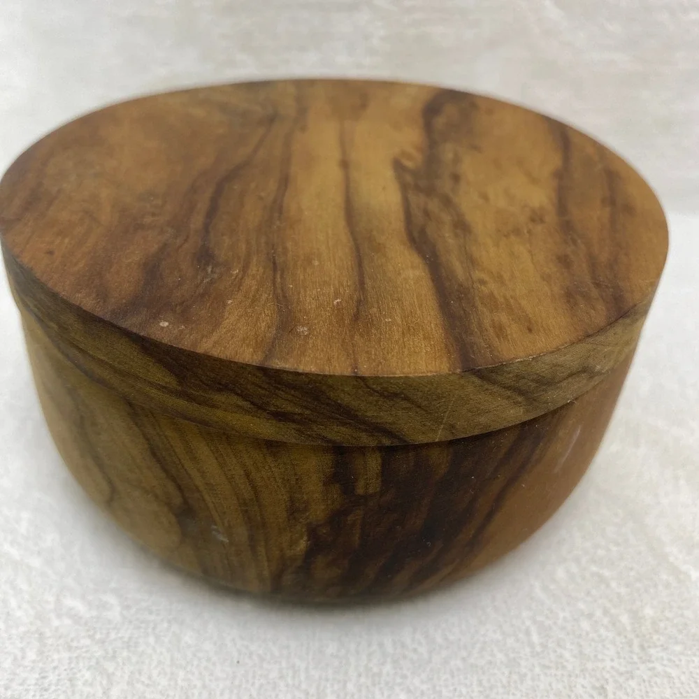 Chefs Wooden Round Salt‎ & Pepper Cellar